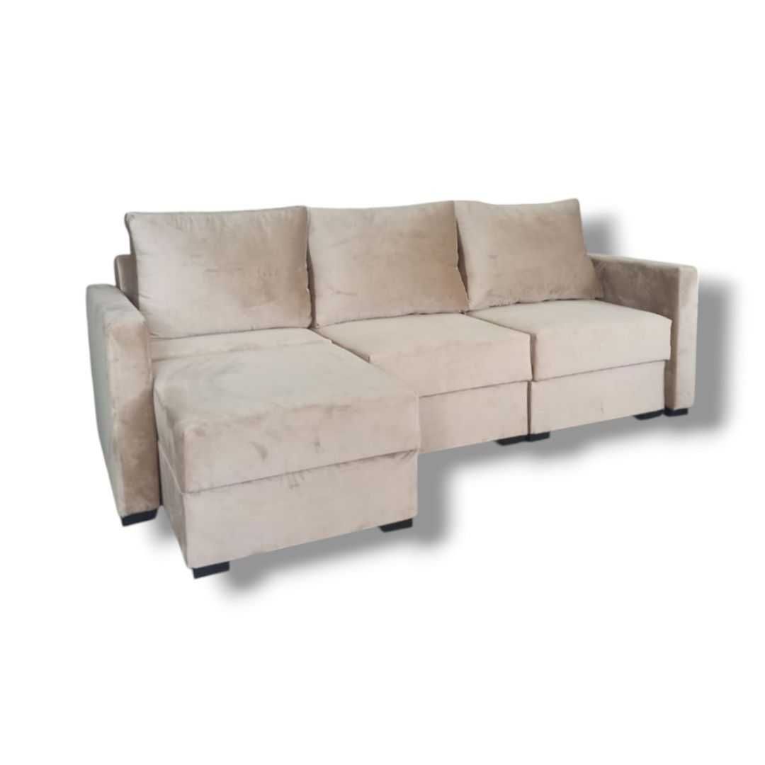 2w1 Sofa/Narożnik rozkładana 3 pojemniki na pościel uniwersalna