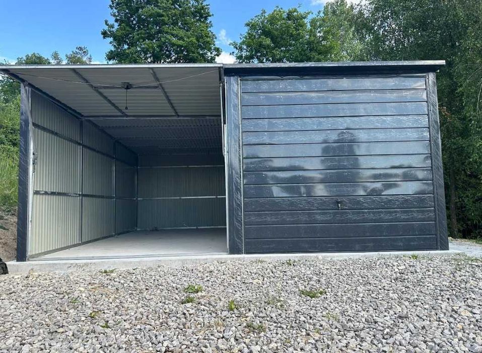 Garaż blaszany 6x5, garaże dwustanowiskowe, solidna konstrukcja