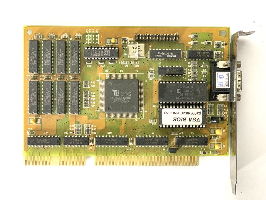 ISA VGA вінтажна карта TSeng 1993 ретро геймінг