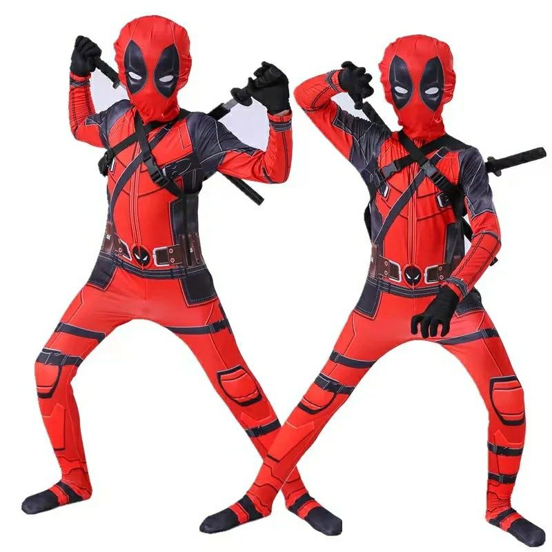 Fato e Máscara Deadpool Crianças e Adultos