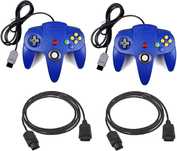 Kontroler DARLINGTON & Sohns Niebieski do Nintendo 64 z przewodem