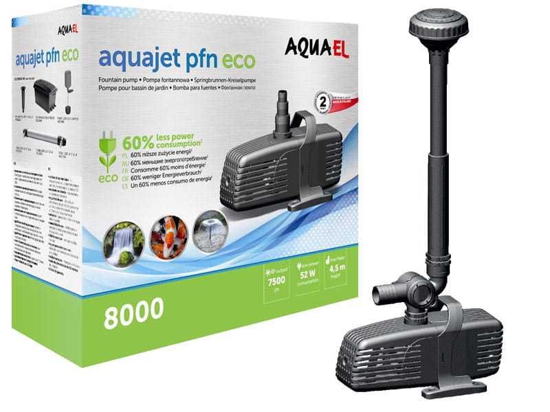 Aquael PFN 8000 ECO 52W Pompa Do Oczka Fontanna