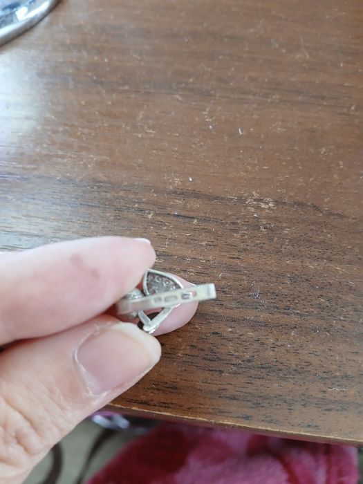 Серебряные  серьги с золотыми вставками и жемчугом