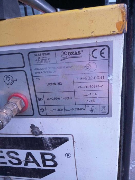 Spawarka ESAB FALTIG-250 DC + chłodnica OZAS ESAB UChW-2/3 kemppi