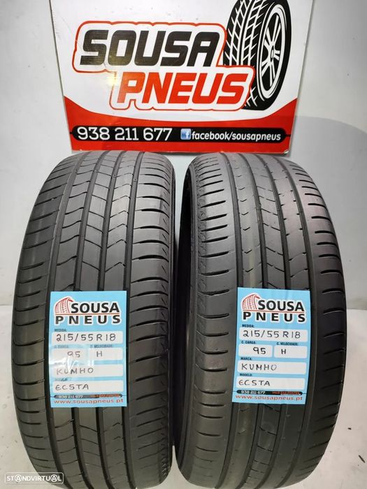 2 pneus semi novos kumho 215-55r18 oferta dos portes 120 EUROS
