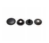 Napy zatrzaski metalowe kaletnicze 15 mm 25 sztuk czarny
