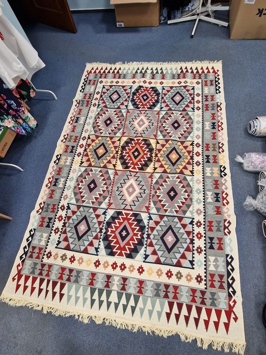 Nowe bawełniane dwustronne dywany kilim 160x250