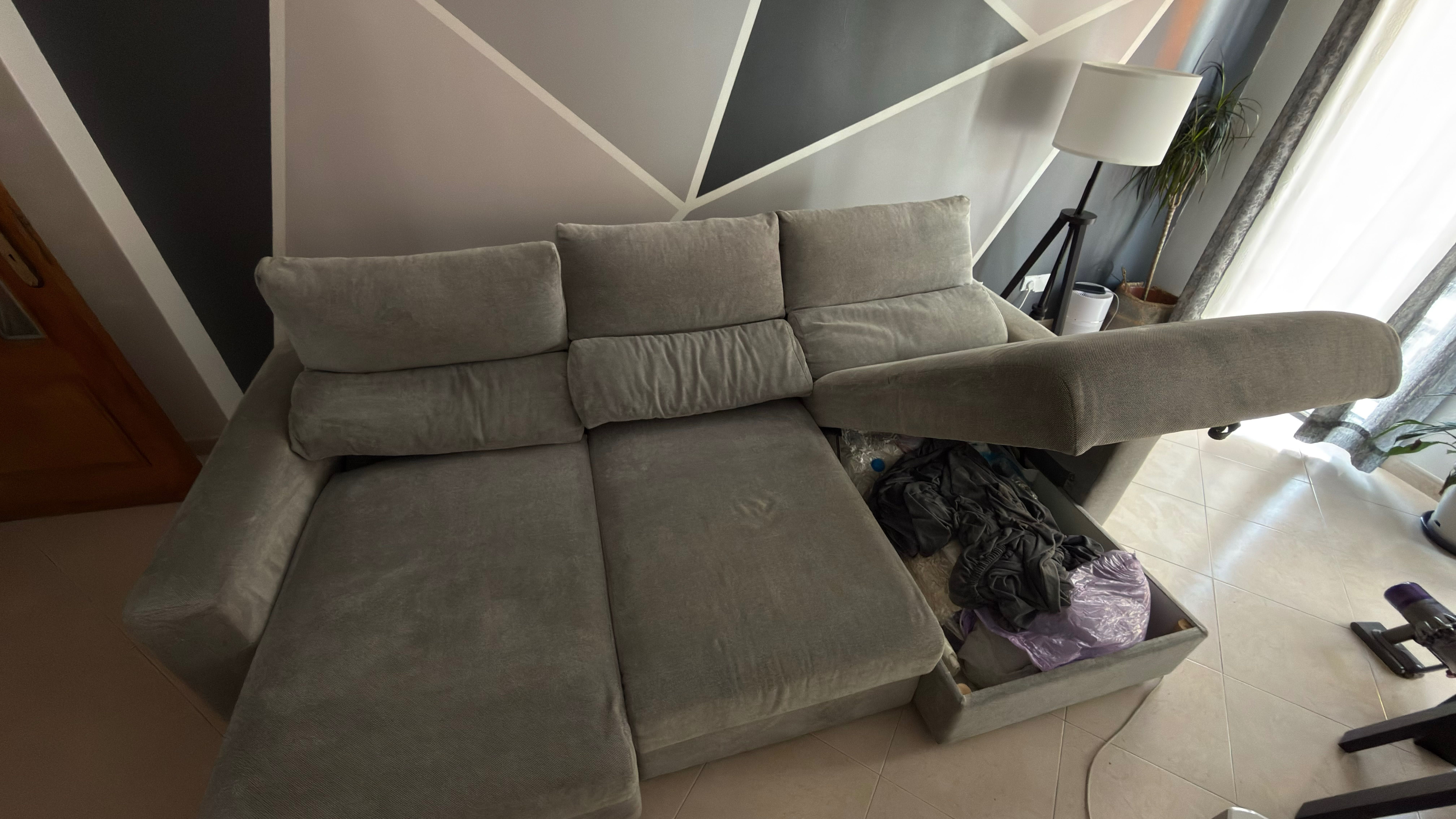 Sofá 3 lugares c/chaise longue (ESKILSTUNA - IKEA)