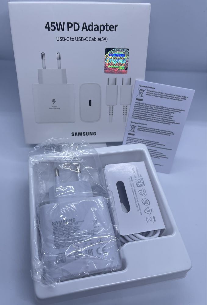 Зарядка Samsung 45W+Кабель 5А Type-C