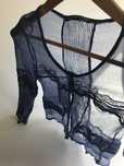 Blusa azul transparente