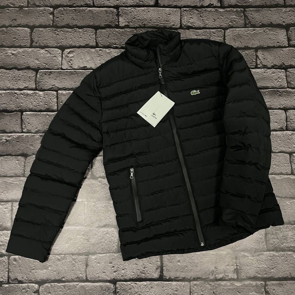 РОЗПРОДАЖ -40%| Чоловіча куртка Lacoste| M,XXL| чорний| якість-LUX