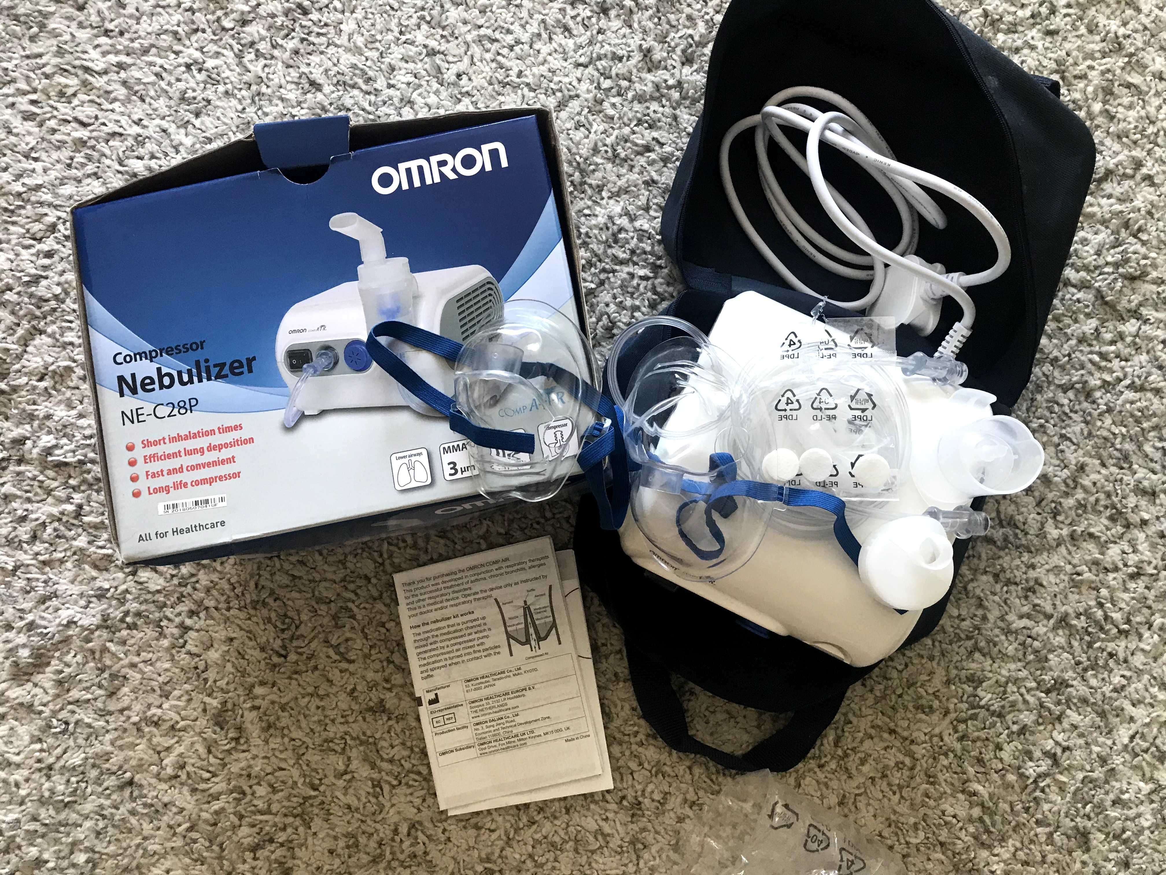 Omron Nebulizador Compressor CompAir C28P Inalador Portátil