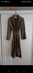 Płaszcz płaszczyk długi wiązany szlafrokowy Zara khaki oversize