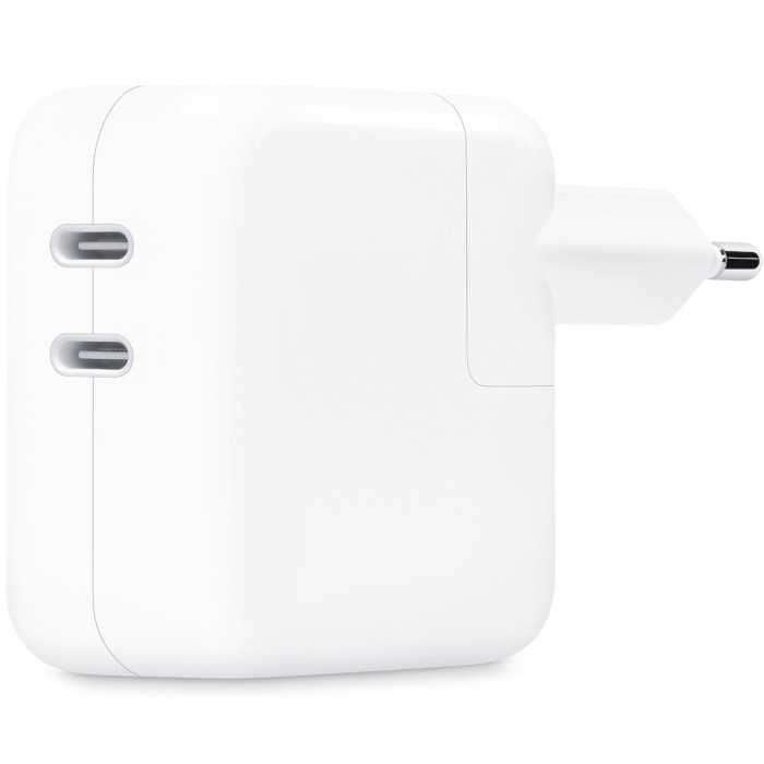 Зарядний пристрій APPLE A2676 35W Dual USB-C Port Power Adapter White