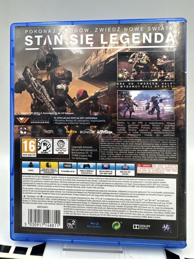 Destiny Ps4 Gwarancja
