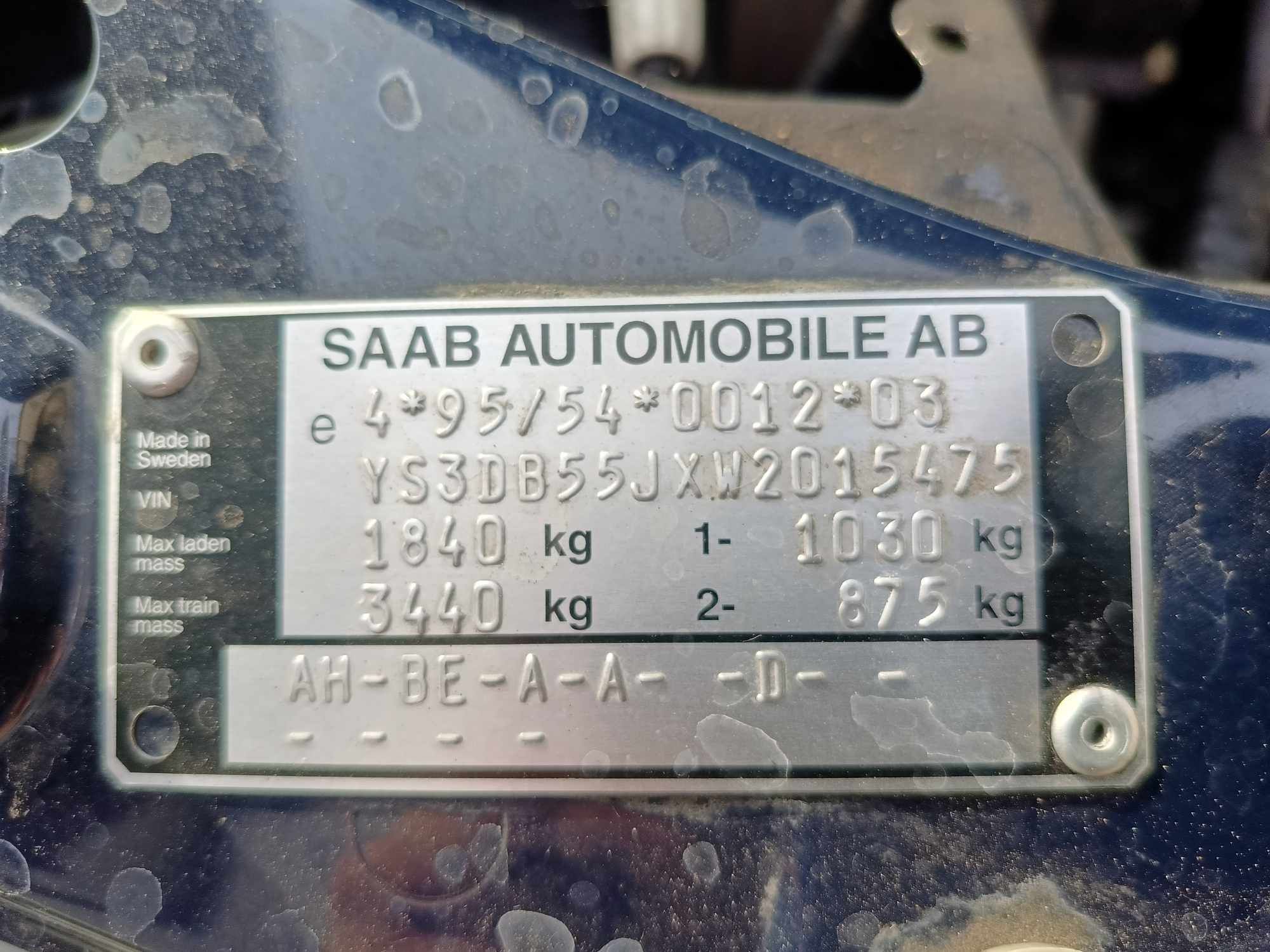 Saab 900 poj 2.0 140 KM ROK 1998 Przebieg 90 tyś