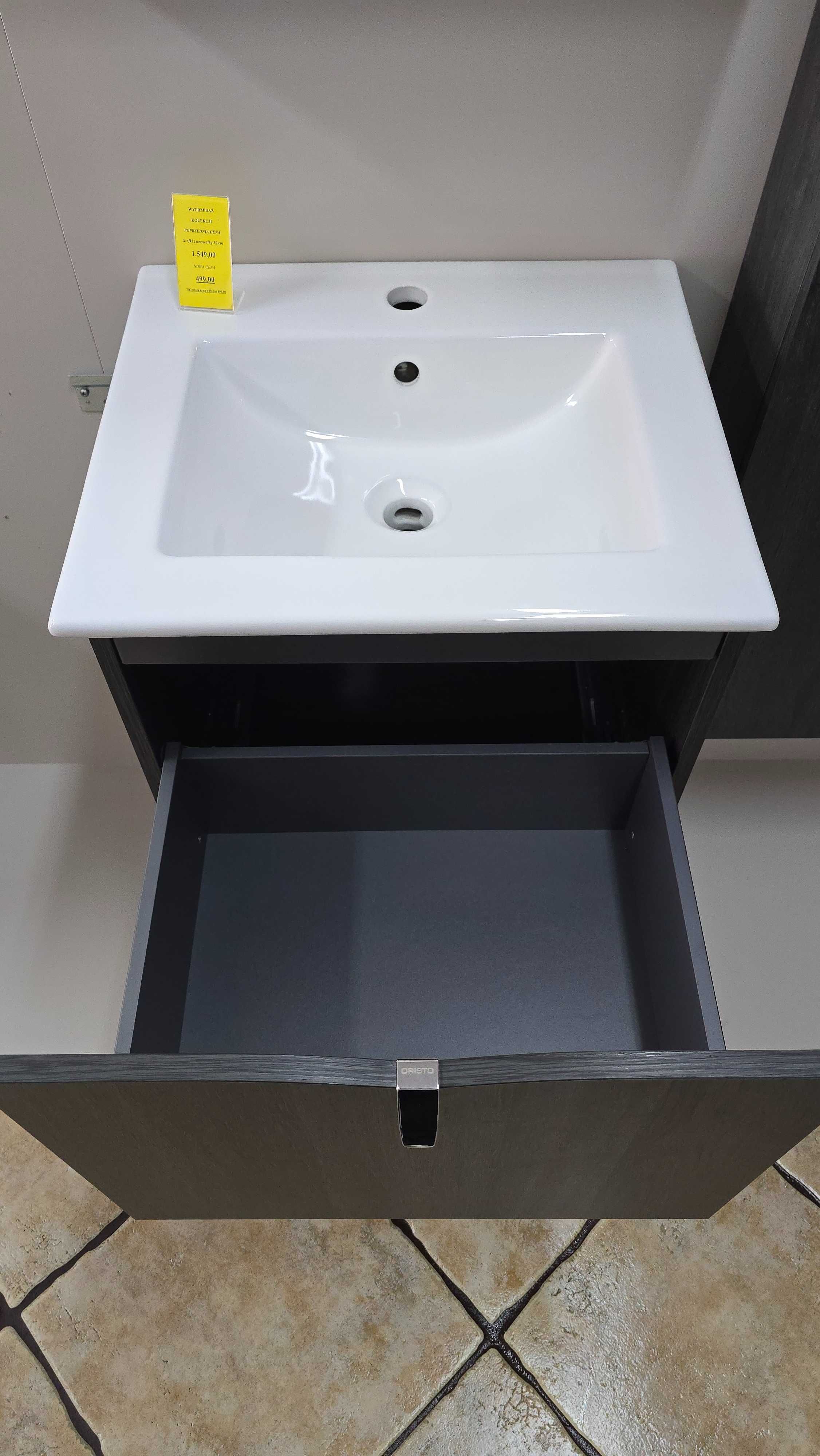 Komplet mebli łazienkowych ORiSTO 50 + 40 cm, dąb ciemny
