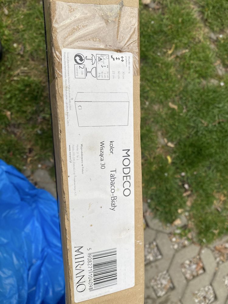 Szafka Mirano Modeco 30cm Tabaco-Biały