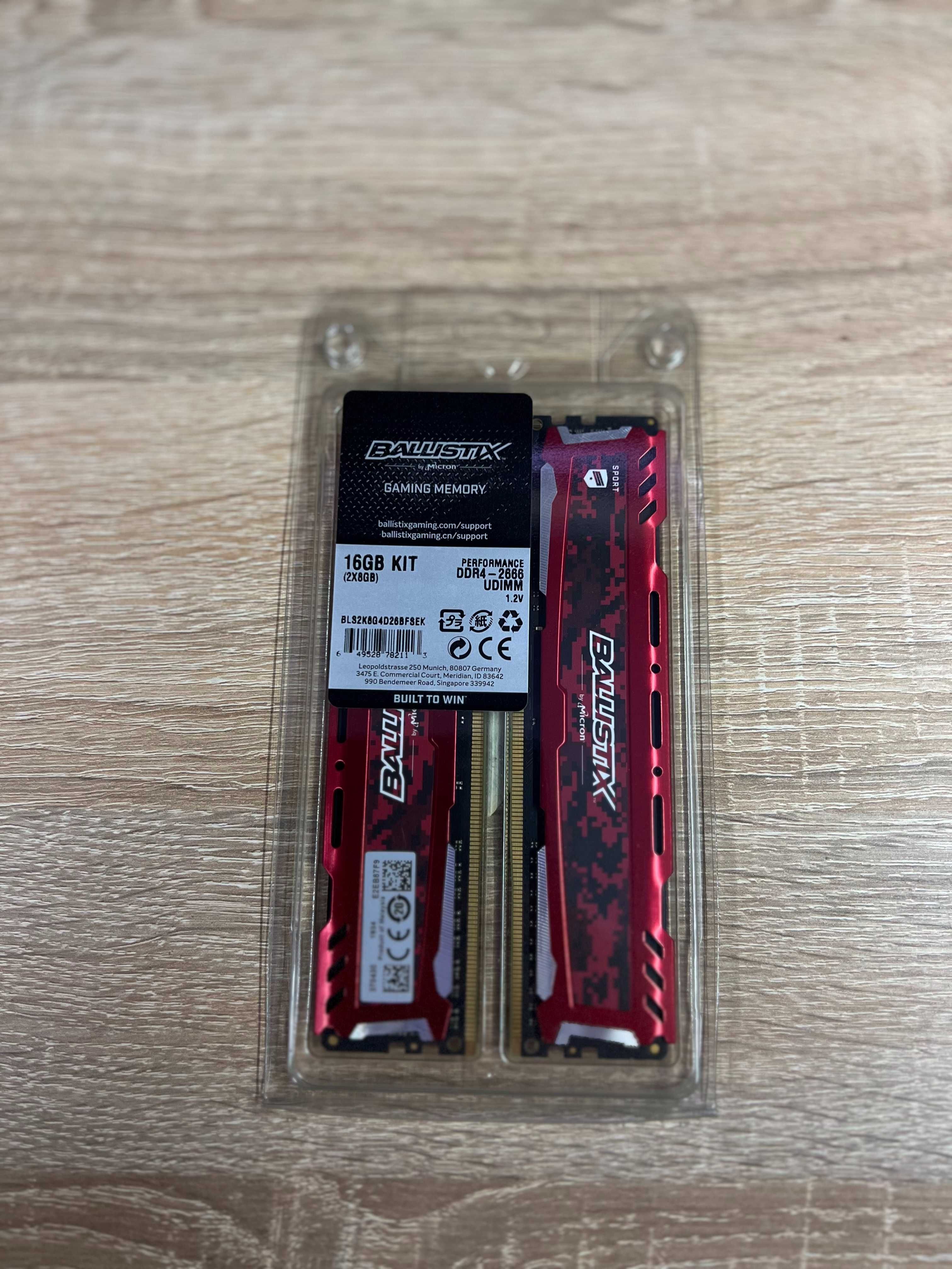 Оперативна пам'ять Crucial 16ГБ DDR4 Ballistix Sport