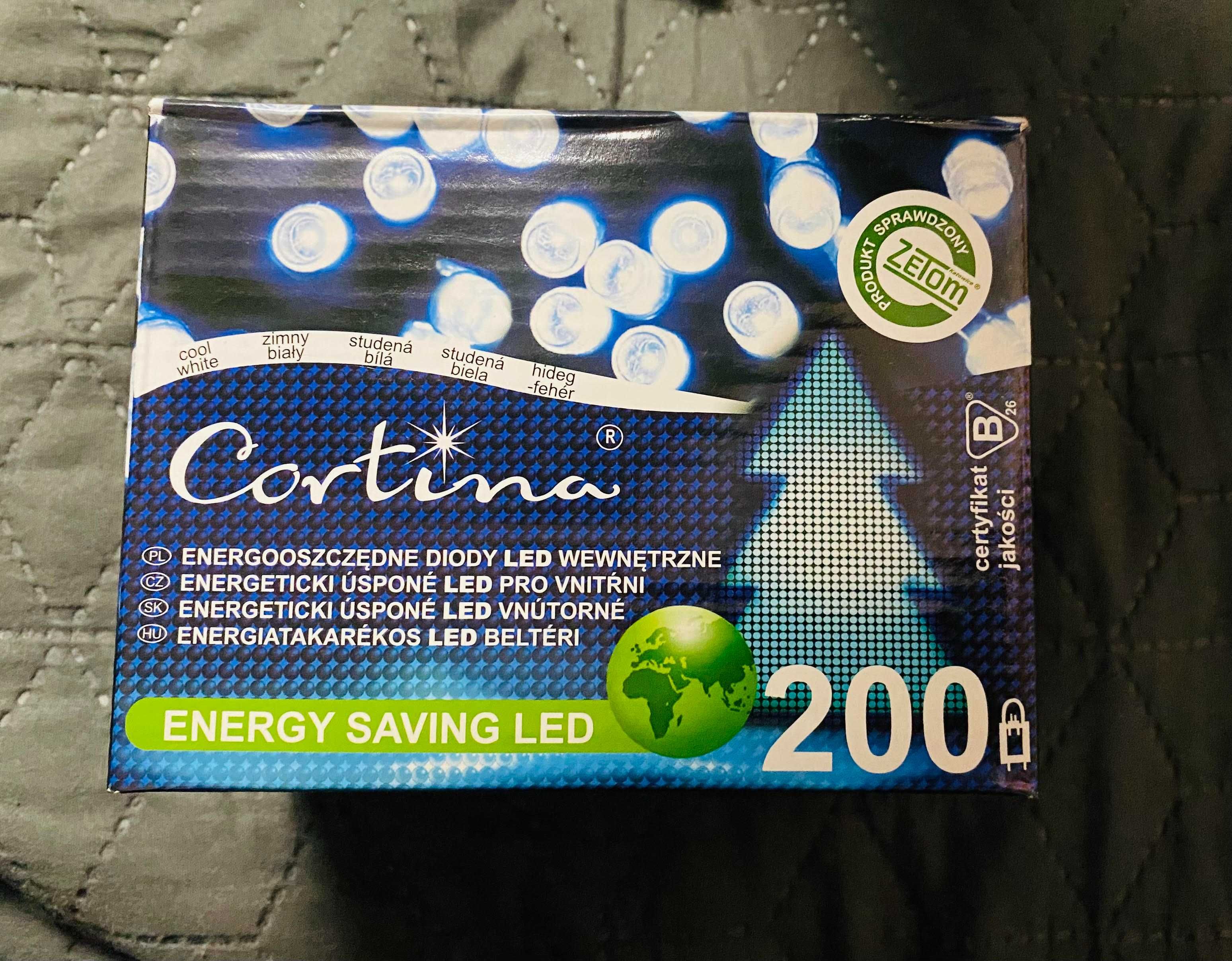 Lampki świetlne, Kurtyna, światło LED białe zimne 200 LED