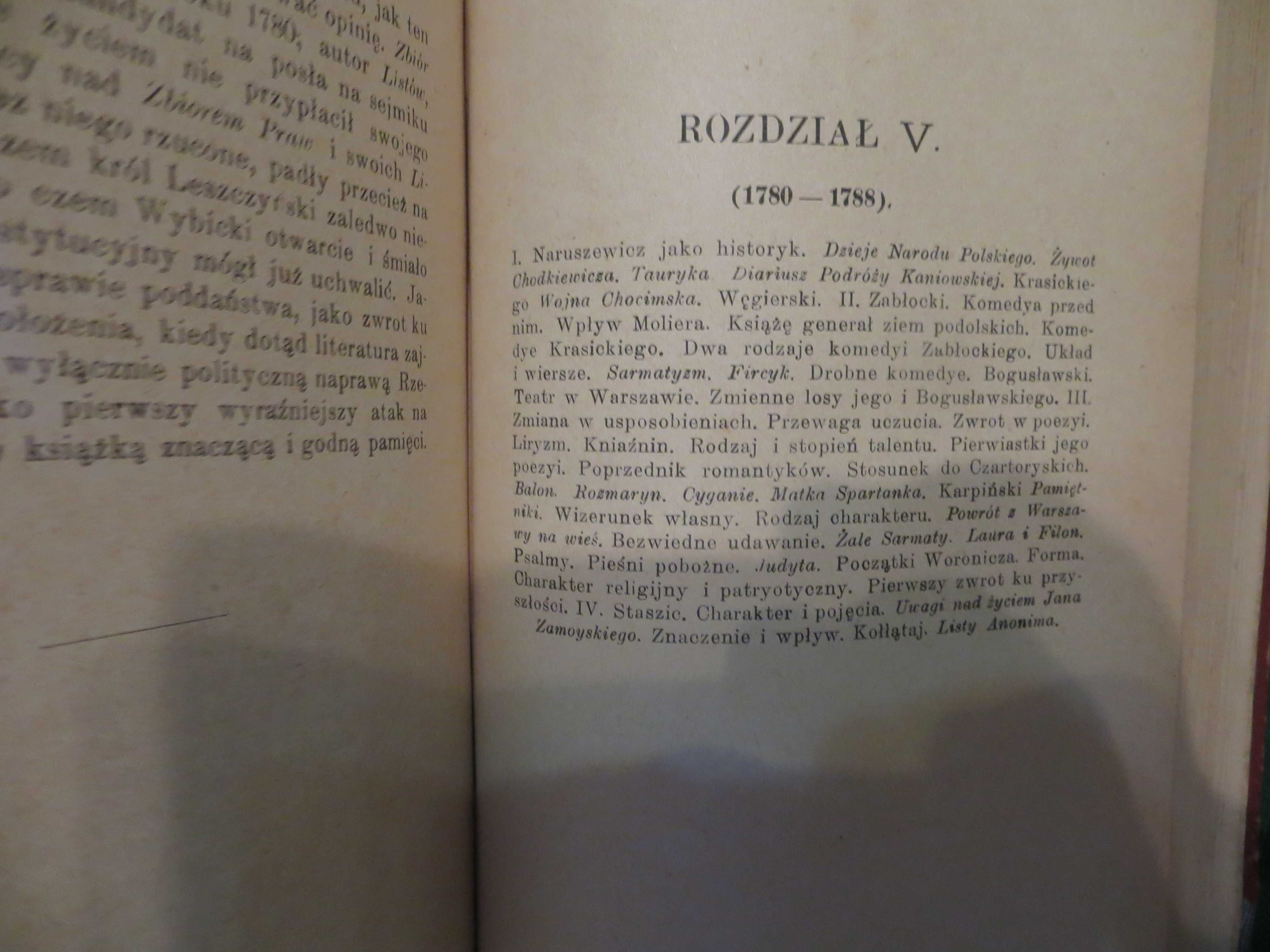 Stara książka Historya Literatury Polskiej,