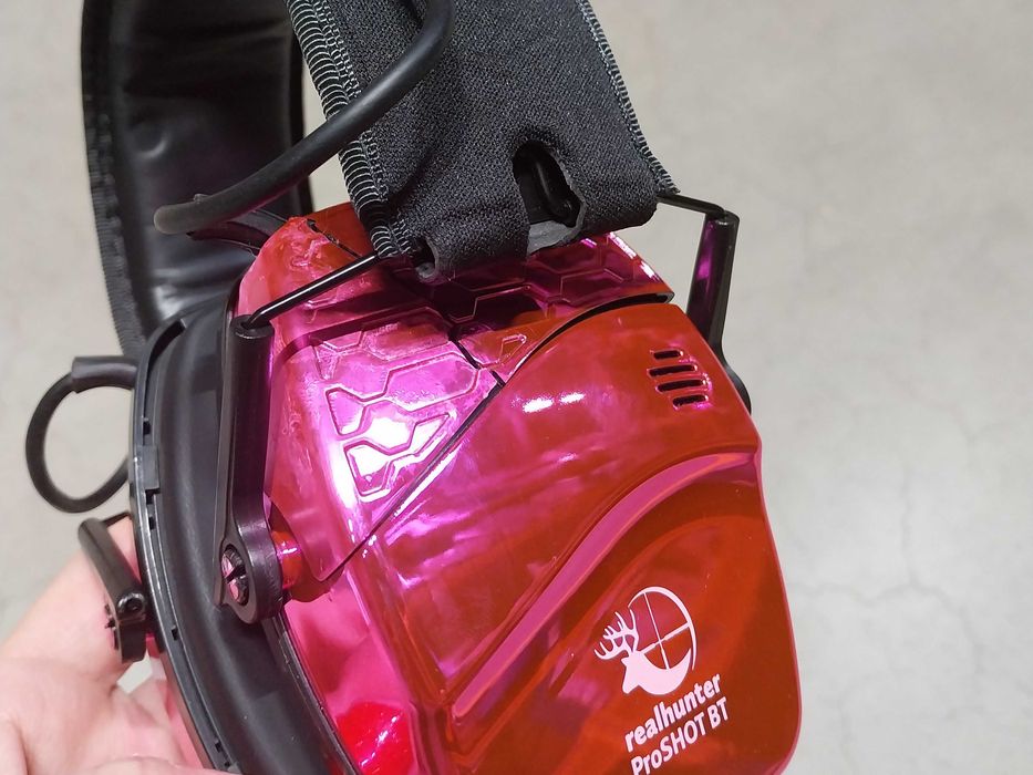 Słuchawki ochronniki słuchu aktywne RealHunter Active Pink Przecena