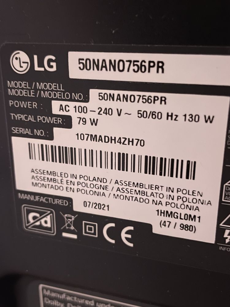 Tv LG nano 50 polegadas