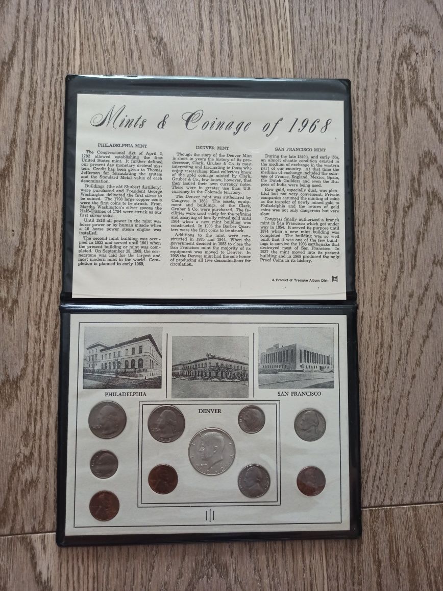 Monety Amerykańskie 1968 3 mennice