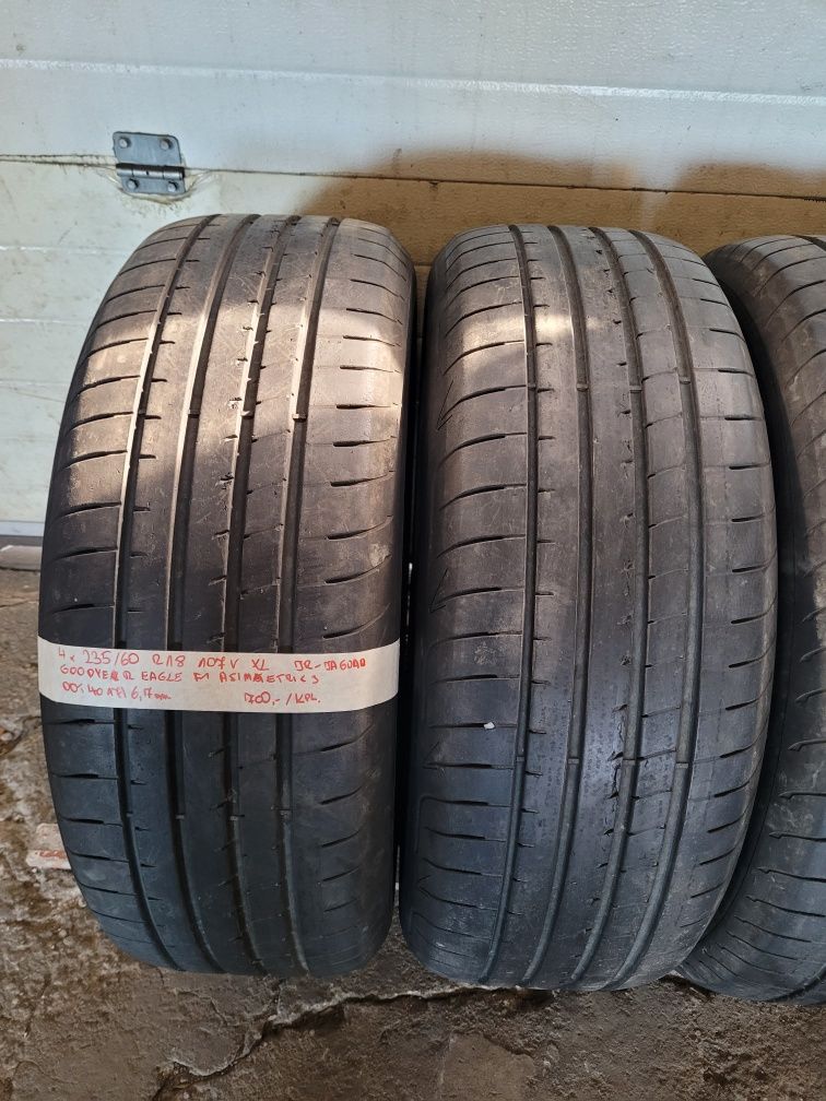 Opony letnie używane 235/60 R18 107V XL Goodyear - 4 szt.