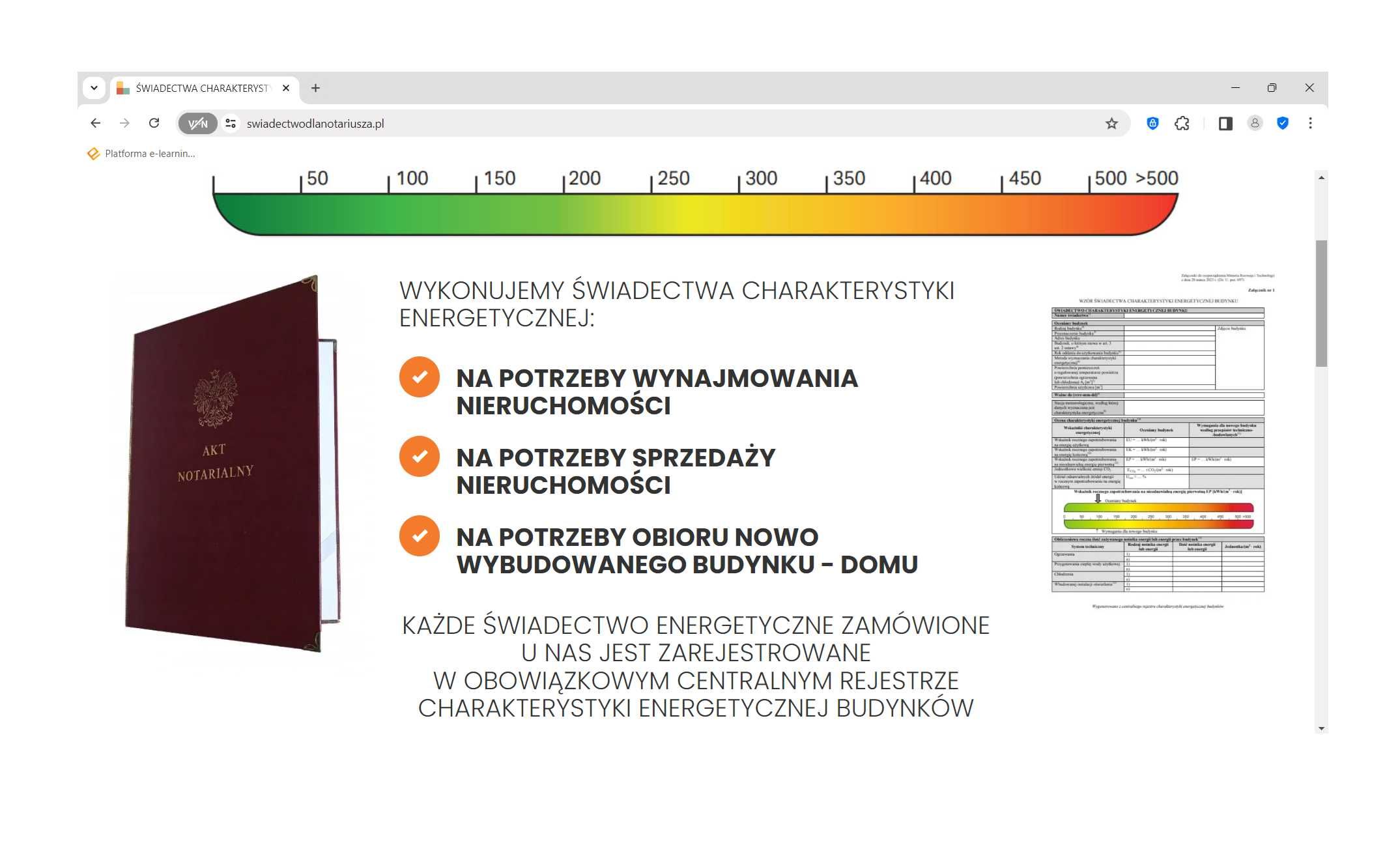 Świadectwo Energetyczne CERTYFIKATY Energetyczne  ŚChE w 24 h PROMOCJA