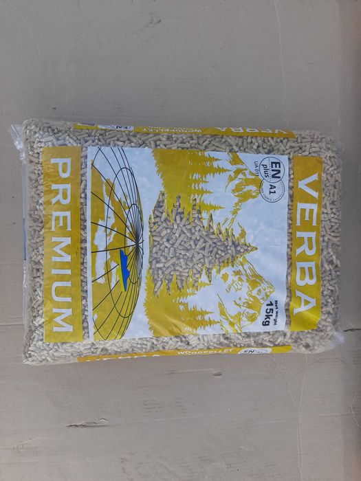 Pellet  drzewny  sosnowy jasny A1  premium worki 15 kg detal , hurt.