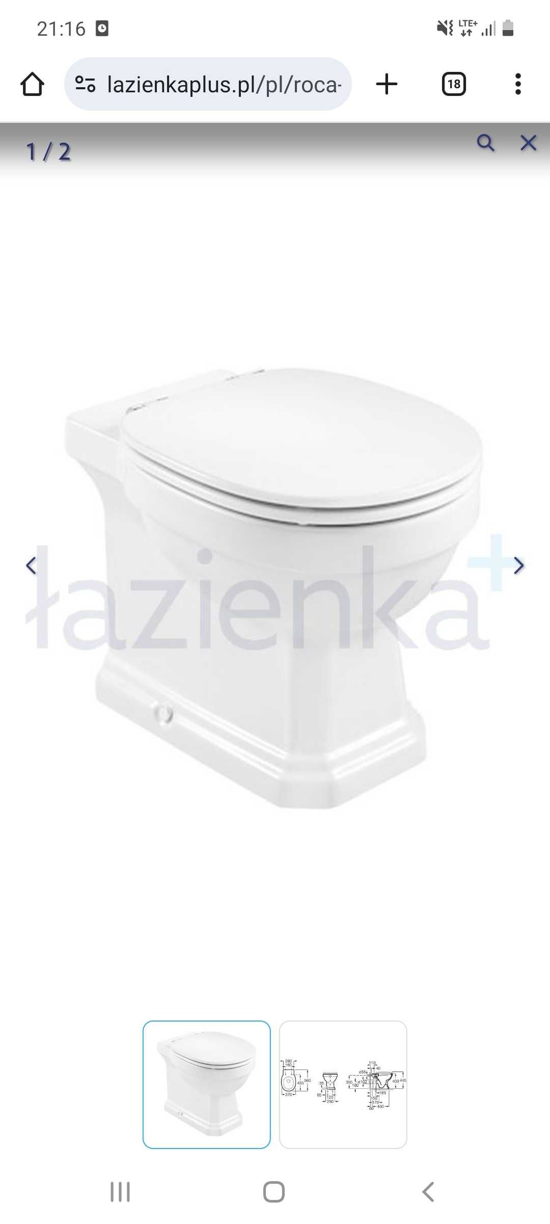 Miska i spłuczka WC marki Roca