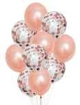 Balony zestaw balonów z konfetti 10sztuk urodziny bal rocznica