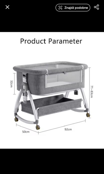 Łóżeczko, dostawka dla dzieci