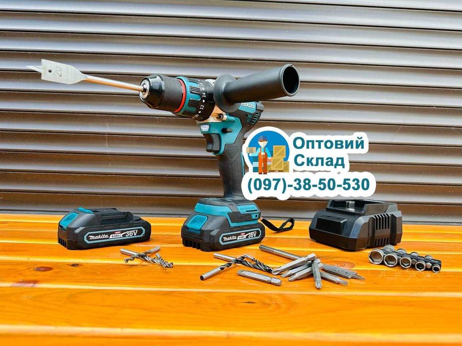 Якісний Безщітковий Шуруповерт Макита DHP485 XGT на Акамуляторі 36V/6A