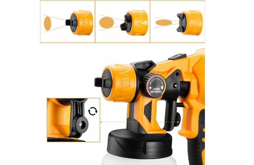 Profesjonalny PISTOLET MALARSKI Deko 550W Nowy 800 ml Kurier 0zł