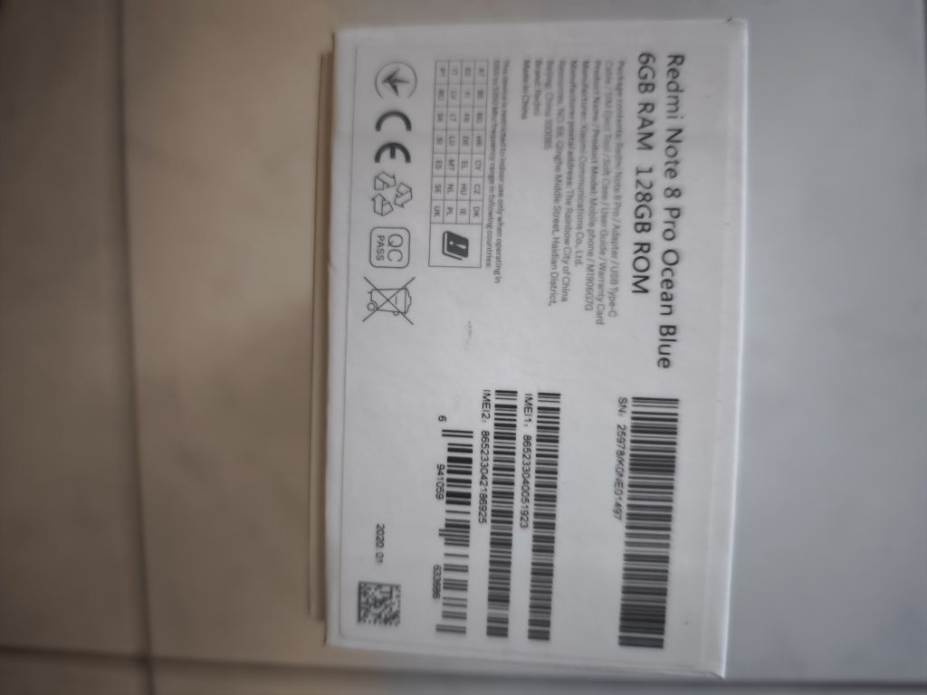 Xiaomi redmi note 8 pro Ocean Blue , usado