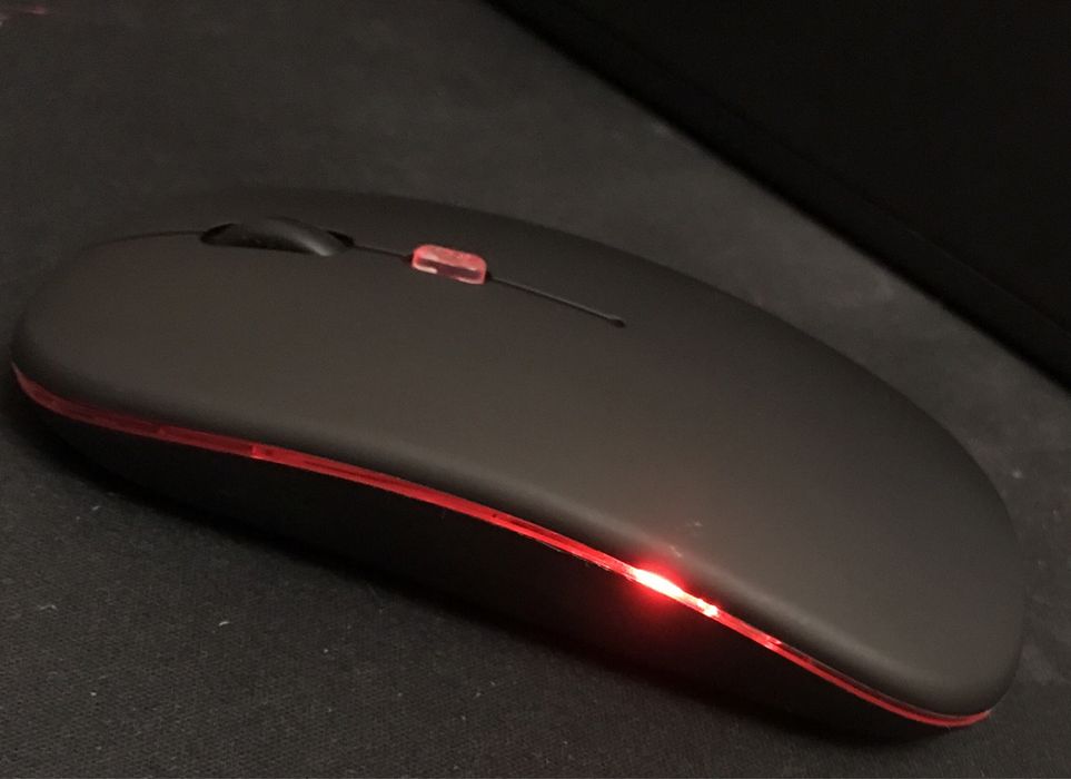 Беспроводная мышь двух режимная с подсветкой