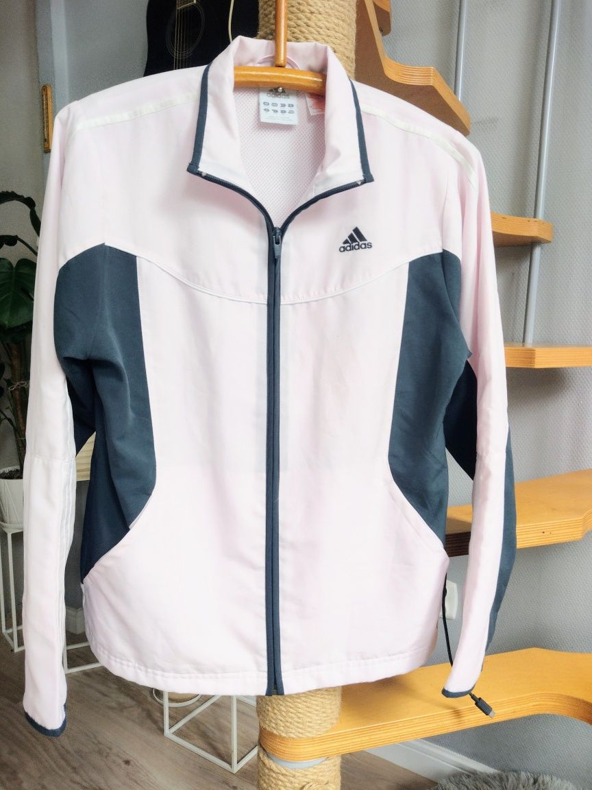 Adidas damska kurtka wiatrówka XS/S bladoróżowa