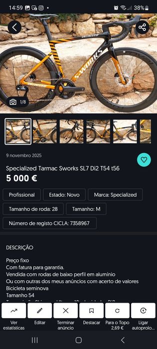 Specialized Tarmac Sworks SL7 t54