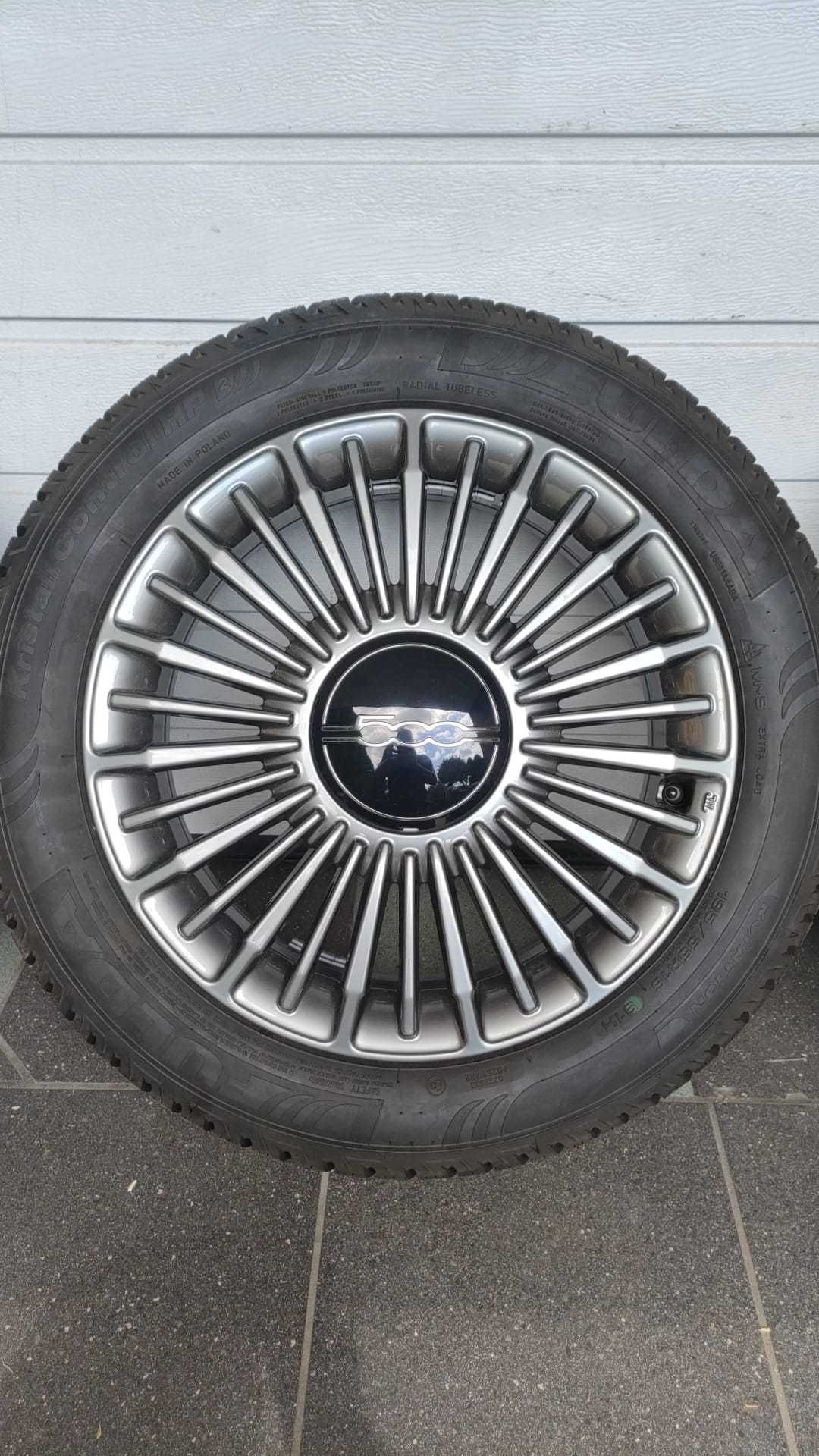 Koła FIAT 500E 16" 4x 98 opony zima 195/55/16 Fulda  (OL1680)