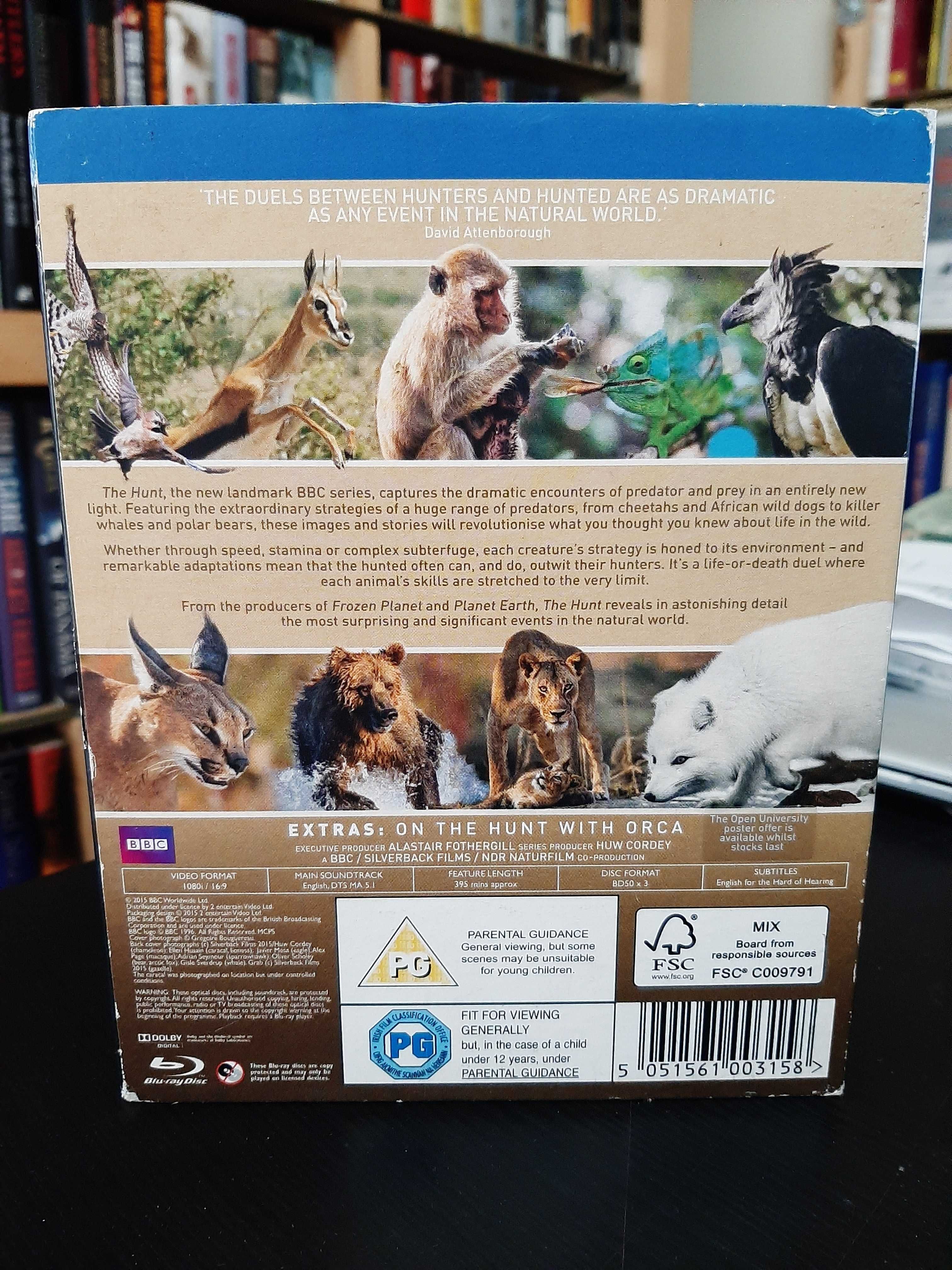 The Hunt: narrado por David Attenborough - BBC - 3 Discos Blu Ray