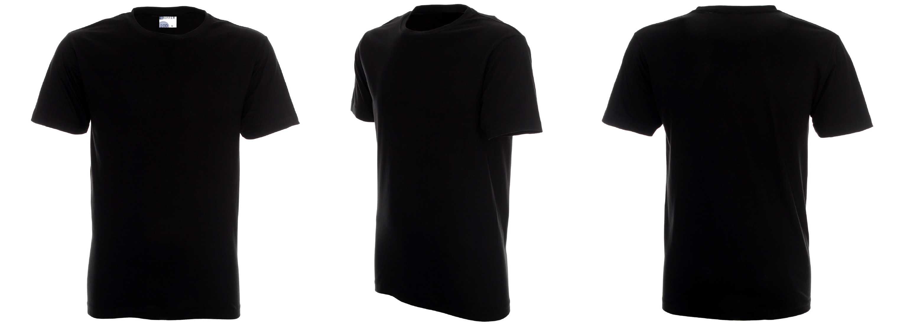 T-SHIRT MĘSKI KOSZULKA gładka z krótkim rękawem ZESTAW 3 KOSZULEK 3pak