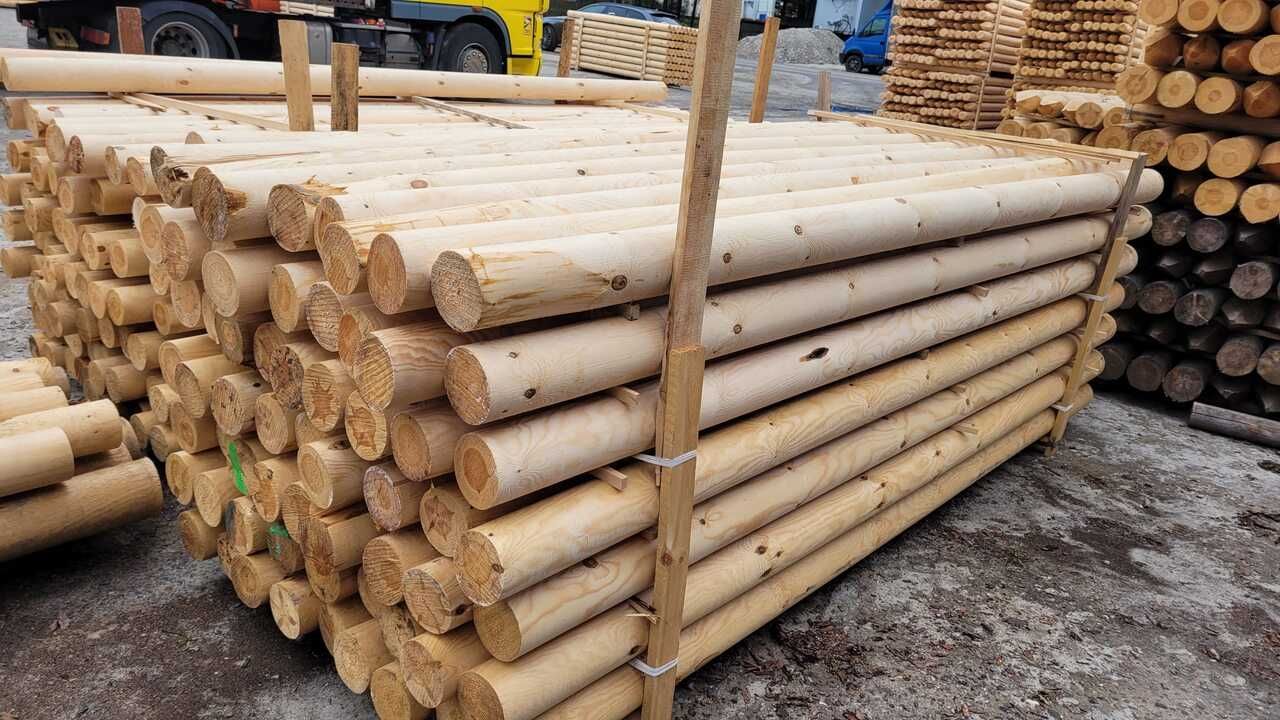 Pale sosnowe toczone, HUŚTAWKA HAMAK płot ogrodzenie Fi 10 3,00 m