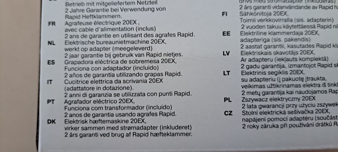 Agrafador elétrico Rapid NOVO