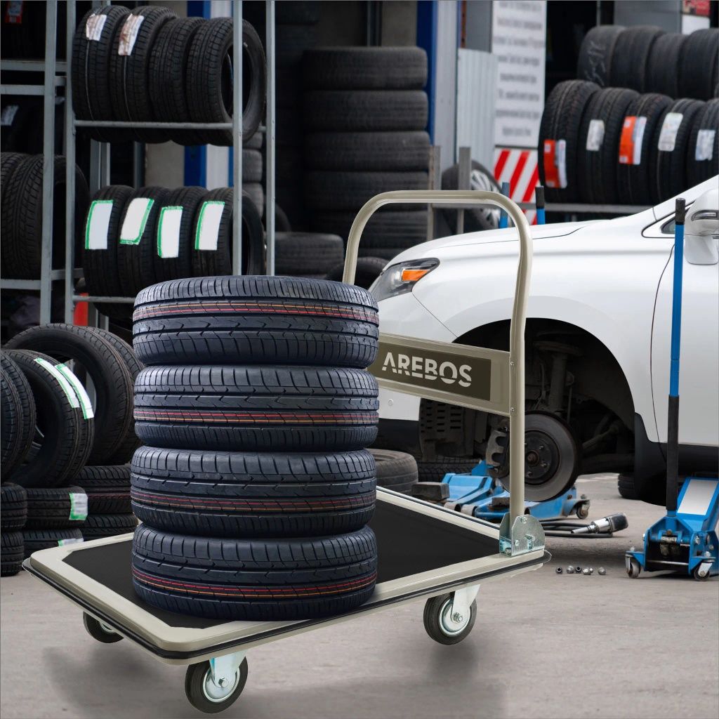 Wózek platformowy AREBOS Wózek transportowy do 300 kg, składany, wózek