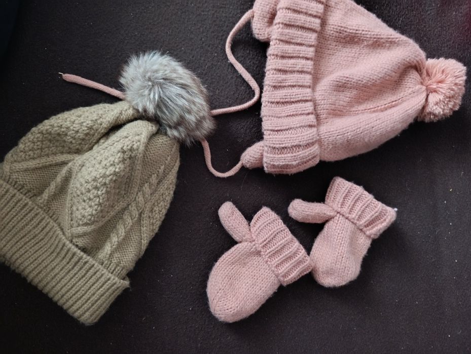 Czapki zimowe zestaw