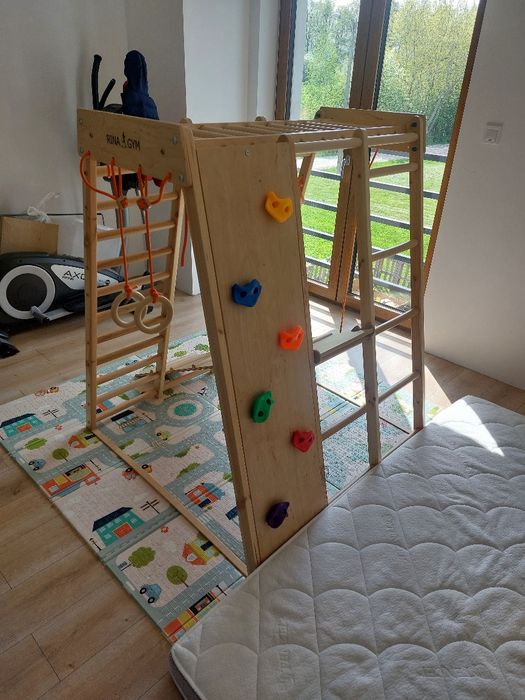 Plac Zabaw Drewniany dla Dzieci do Domu Domowy Dziecięcy 146x120x120