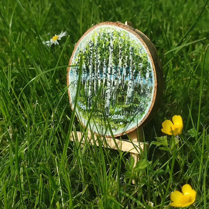 Magnes na lodówkę las brzozowy