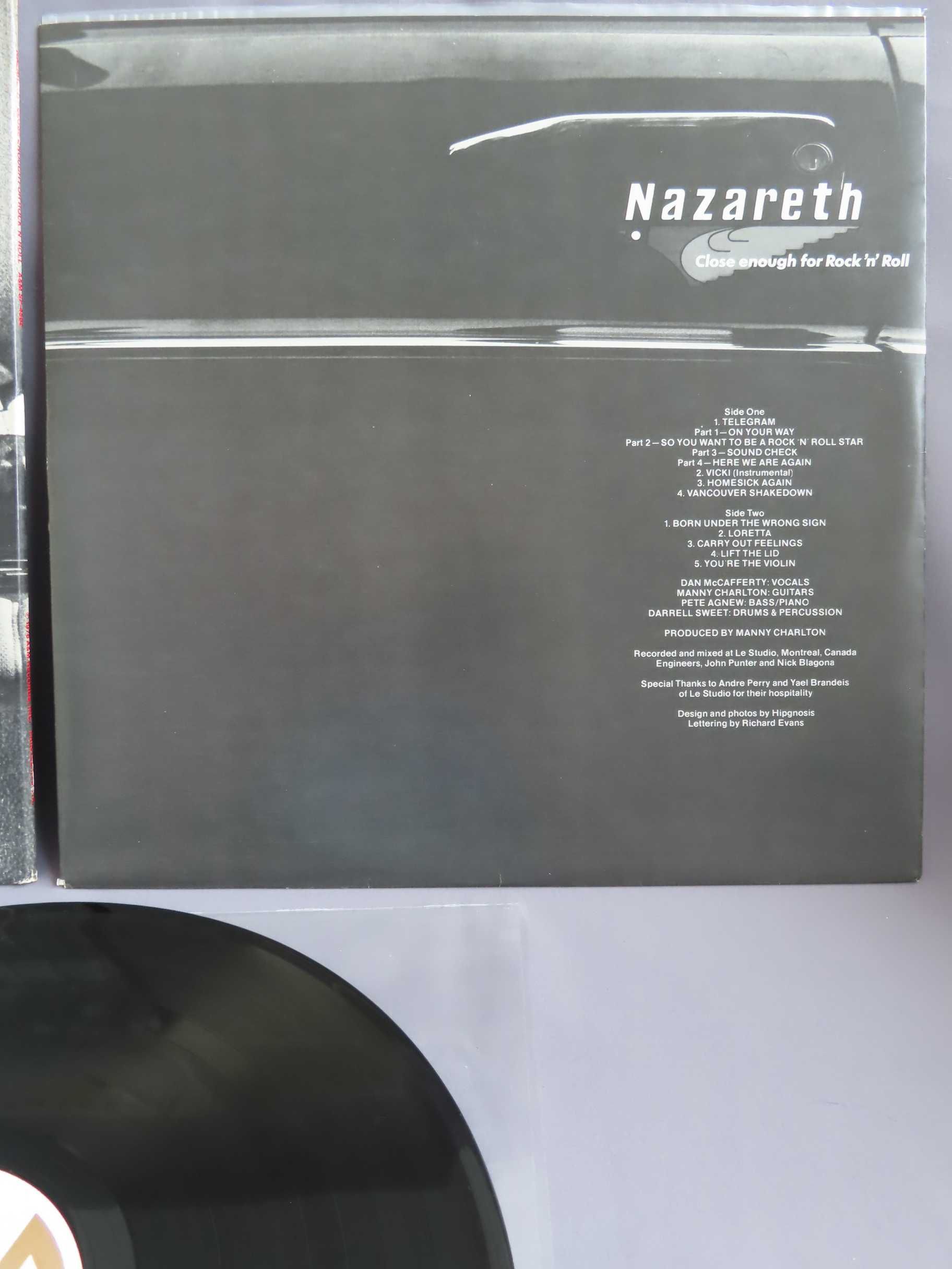 Nazareth Close Enough For Rock 'N' Roll LP пластинка USA 1976 EX